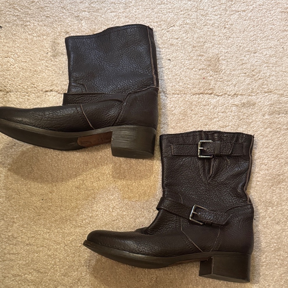 Women's Brown Leather Ankle Boots